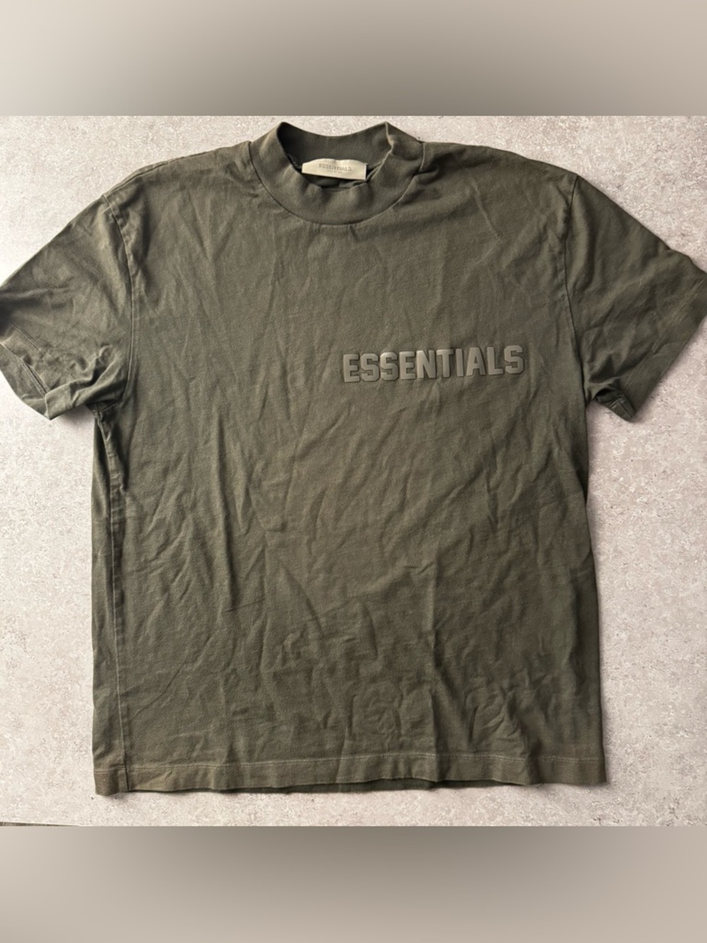 ESSENTIALS Olive Green Short Sleeve Tee FW22